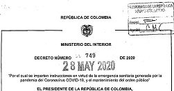 Prolongado aislamiento preventivo desde junio 2020 en Colombia