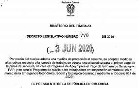 Medidas laborales por emergencia del Covid19 en Colombia