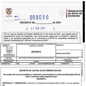 Prorrogan durante febrero pero reducen horario del toque de queda en Norte de Santander