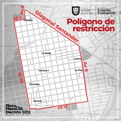 Modificada el área del pico y placa y horarios en Cúcuta